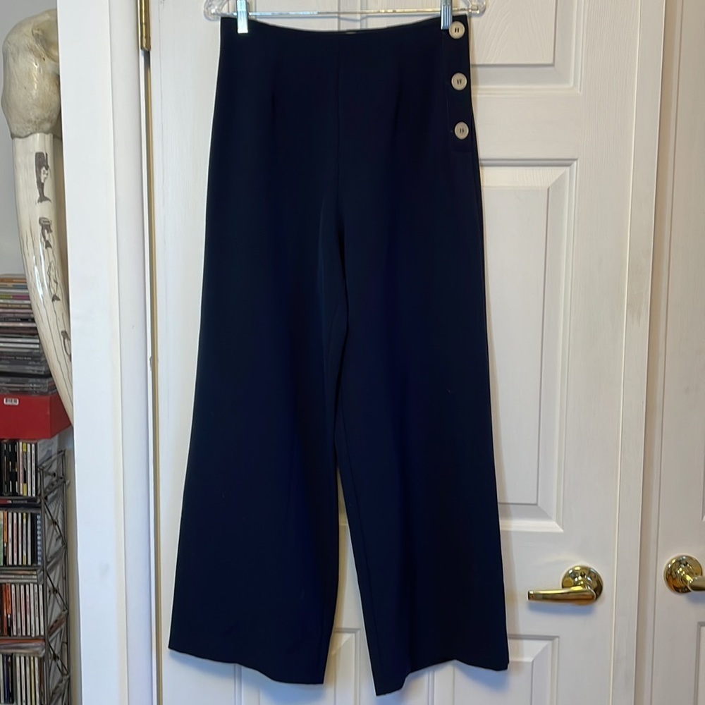 *last chance-consigning soon* Nwt Pretty Retro Swing Trousers in Navy - Picture 6 of 9